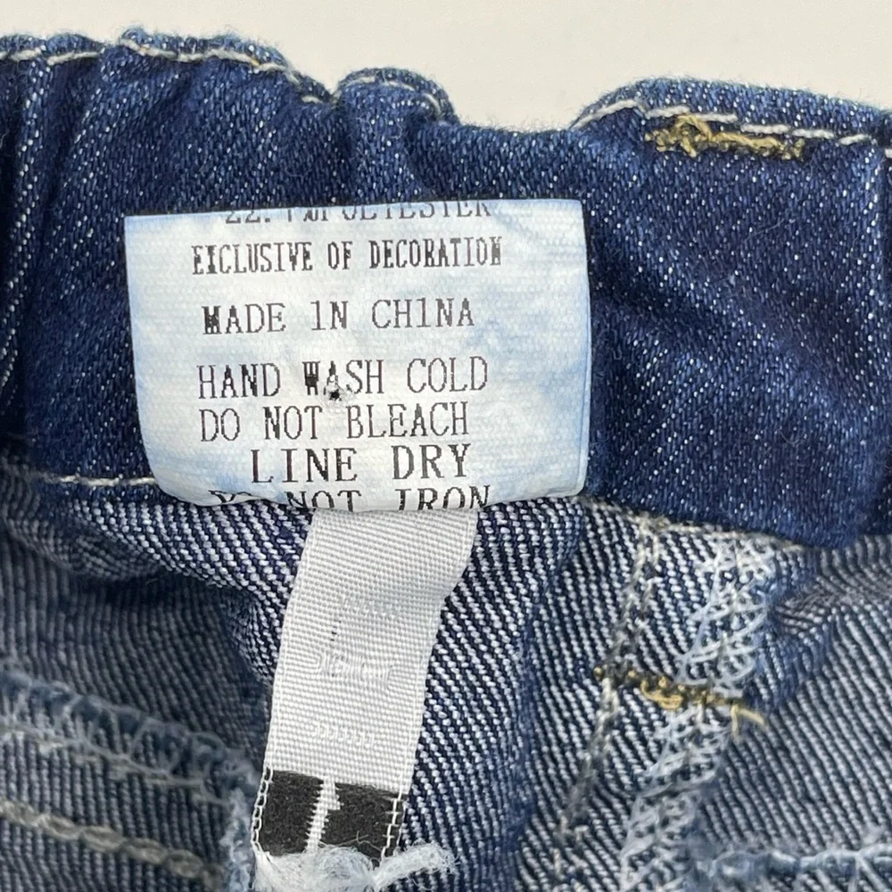 Toddler Rolling Stones‎ Jeans Unisex Size Small S Dark Wash Elastic Waist